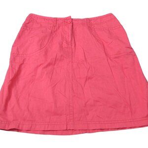 Faded Glory Skirt Womens Size 6 Red‎ Coral Pink A Line Knee Length Zip Up